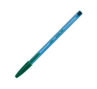 boligrafo de cuerpo transparente de color azul claro. tinta con sistema de facil deslizamiento escri