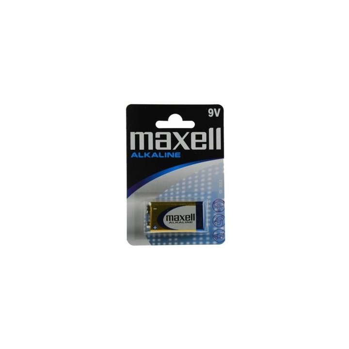 pilas 6lr61 maxell lr09 b1 gd 9v blister 1 unidad  ecotasas incluidas