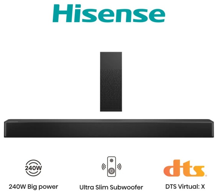 barra sonido hisense hs2100 2.1 240w bt