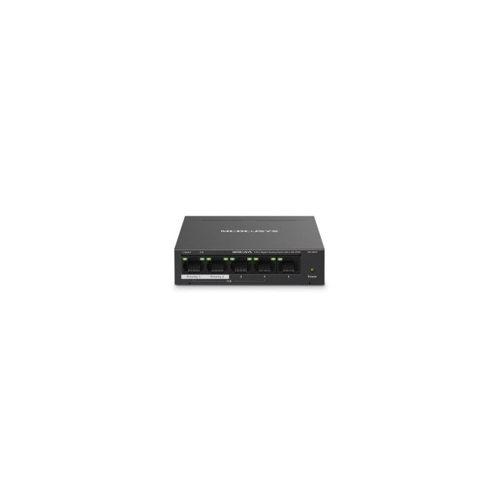 switch no gestionable mercusys ms105gp 5p 1x1gb 4x1gb poe+ 65w metalico negro