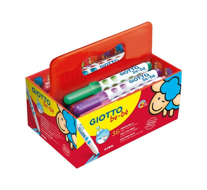 colores seguros disenados para los pequenos artistas. con los super rotuladores giotto be be, su ima