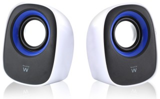 altavoces ewent ew3513 2.0 5w rms usb blanco/negro