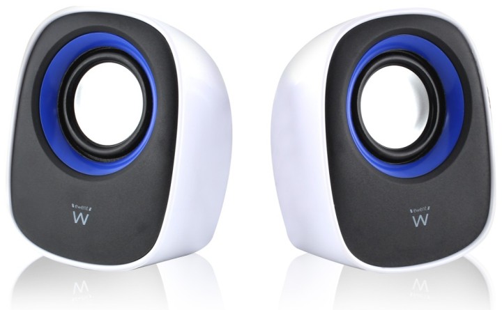 altavoces ewent ew3513 2.0 5w rms usb blanco/negro