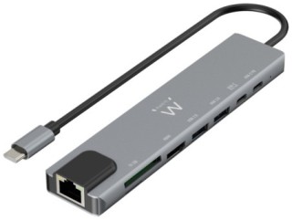 hub ewent usb 3.2 gen1 usb c dock 8 1 hdmi 4k 2xusb c 2xusb a lan card reader