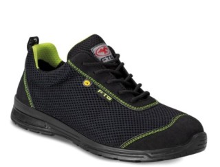 zapato de seguridad libre de metal, de empeine mesh con acolchado en el tobillo. insertos en high te