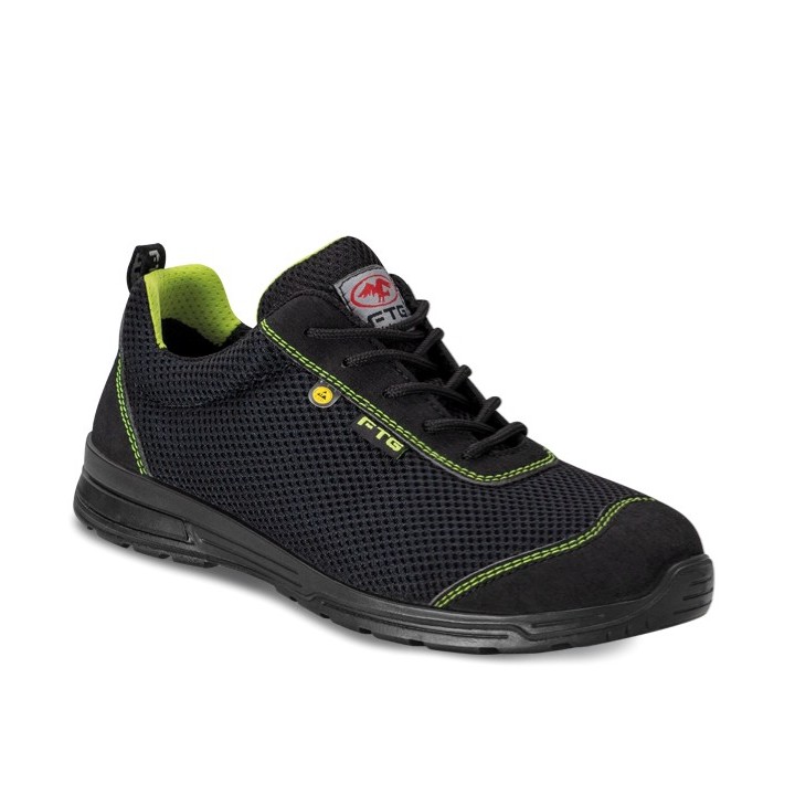 zapato de seguridad libre de metal, de empeine mesh con acolchado en el tobillo. insertos en high te