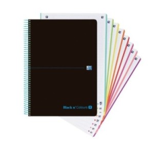 cuadernos de espiral multiasignatura, de tapas de plastico opaco super resistentes. gran resistencia