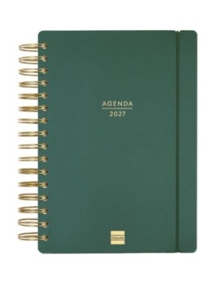 agenda de espiral doble con la cubierta extra dura de carton encolado. cierre con goma elastica. pap