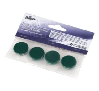 imanes redondos para pizarras magneticas o tableros de anuncios metalicos. blister 4 imanes faibo 20