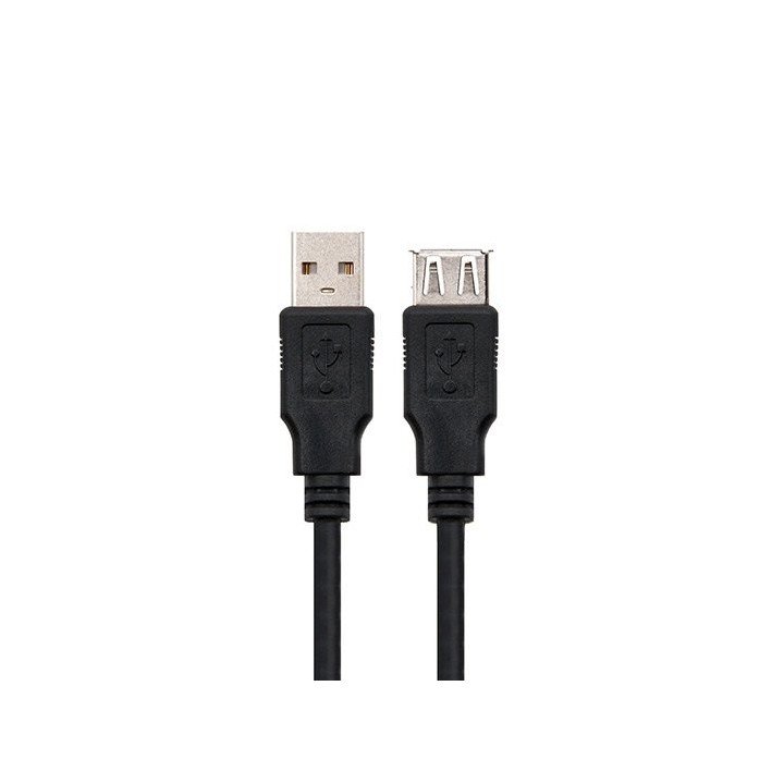 nanocable cable usb tipo a 2.0 a usb tipo a 2.0 nanocable 3m negro macho   hembra