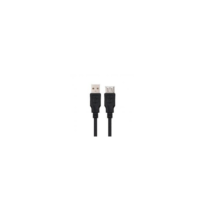 nanocable cable usb tipo a 2.0 a usb tipo a 2.0 nanocable 3m negro macho   hembra