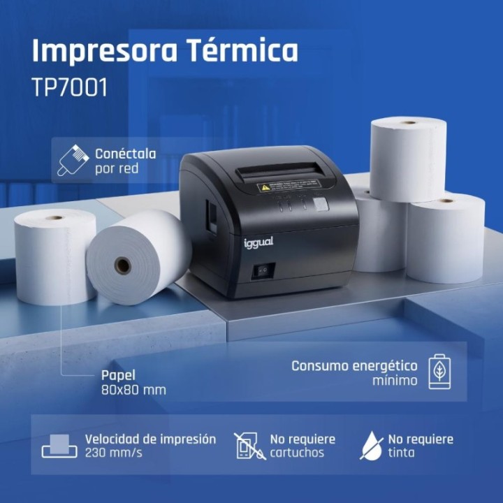iggual impresora t?rmica tickets tp7001 usb+rj45