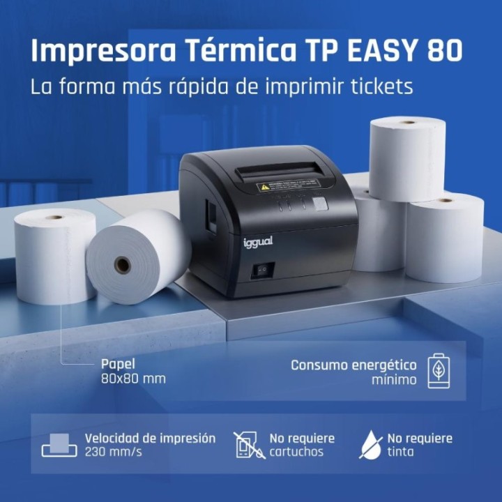 iggual impresora t?rmica tickets tp easy 80 usb+rj