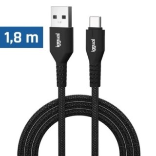 iggual cable usb a a tipo c 3a 180 cm trenzado