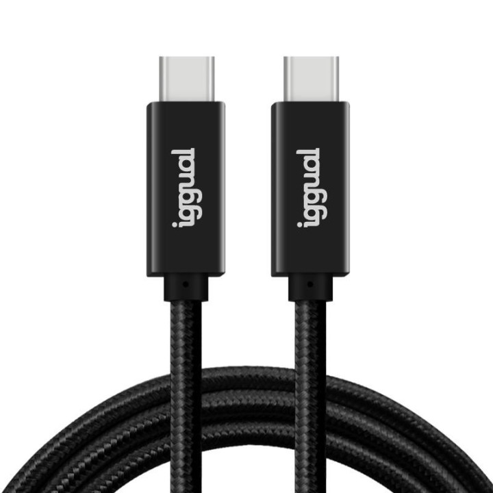 iggual cable usb c 3.2 gen2x2 100w 5a 4k 1m nylon
