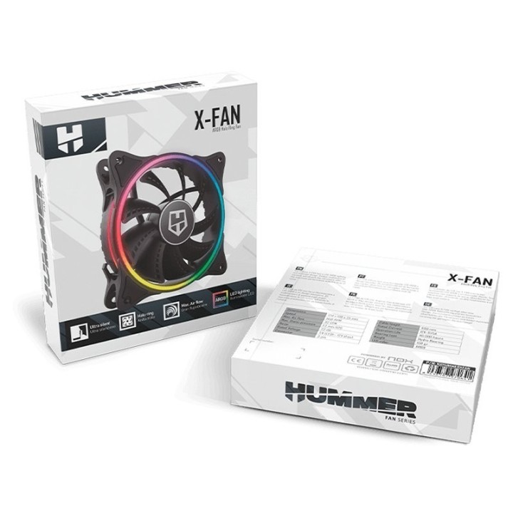 nox ventilador gaming x fan led argb