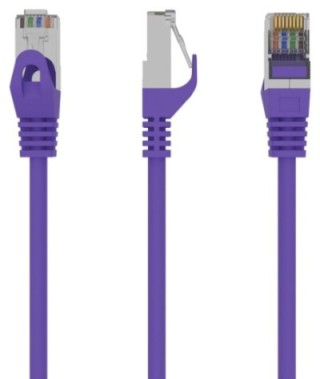 cable red gembird ftp cat6 0,5m violeta