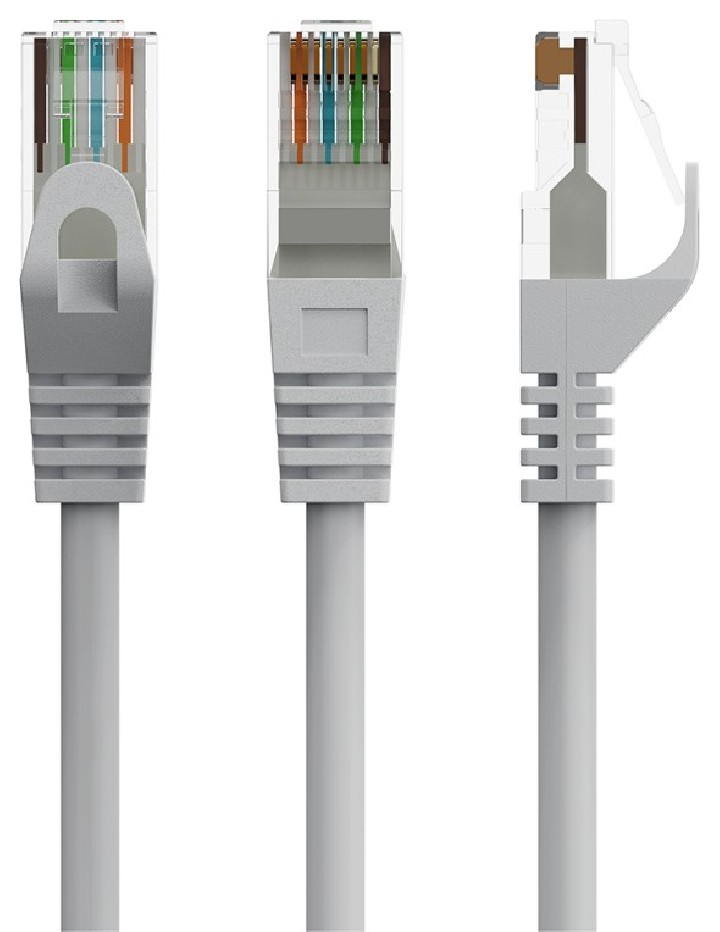 cable red gembird utp cat6 0,25m gris
