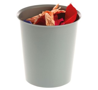 papelera plastico a-series 14l gris 305as-08