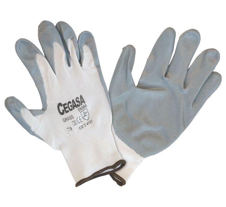 guantes cegasa nitrilo gris nylon t8 par 327099