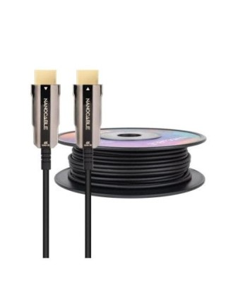 nanocable cable hdmi v2.0 aoc 4k@60hz 18gbps negro 100 m