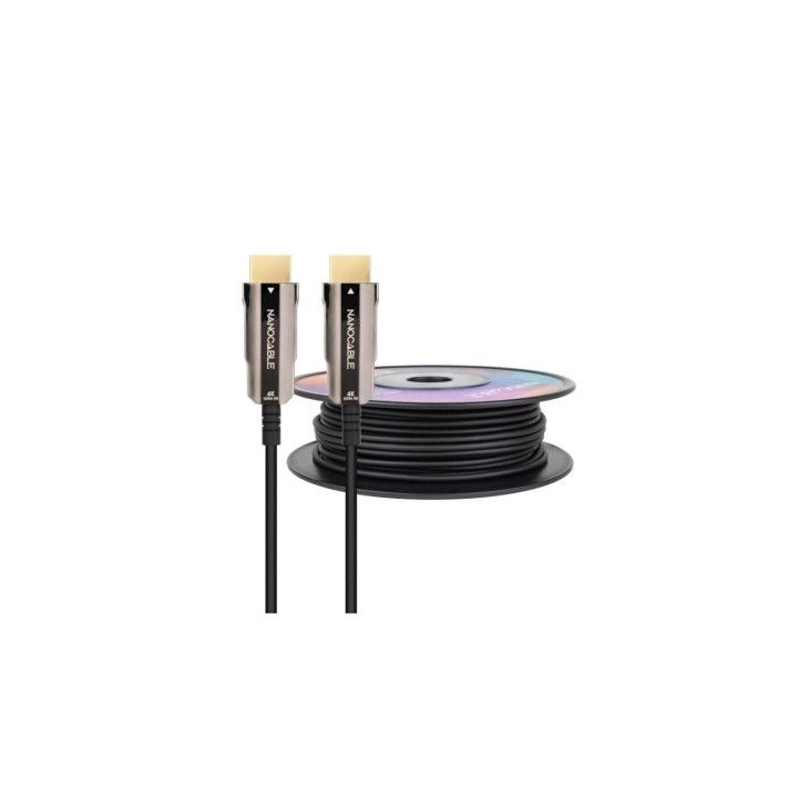 nanocable cable hdmi v2.0 aoc 4k@60hz 18gbps negro 100 m