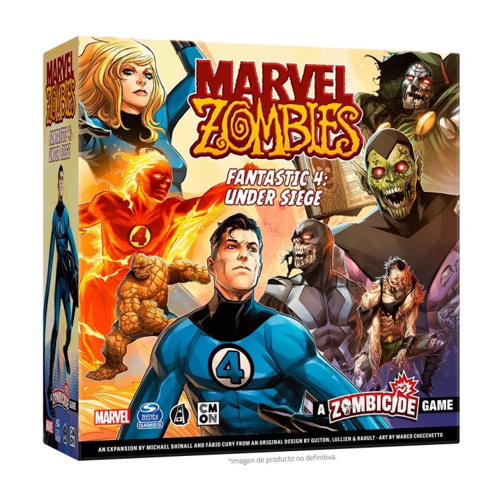 juegos juego de mesa marvel zombies: fantastic 4 under siege pegi 14