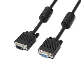 conector tipo d-sub hdb15 macho en extremo y conector tipo d-sub hdb15 hembra en otro. 3 hilos coaxi