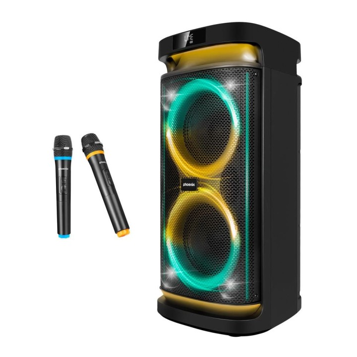 phoenix technologies altavoz rumbleboss phoenix 80w rms bater?a 4000 mah funci?n karaoke 2 microfono