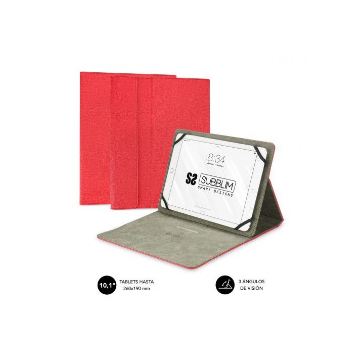 subblim funda tablet clever stand tablet case 10,1 red