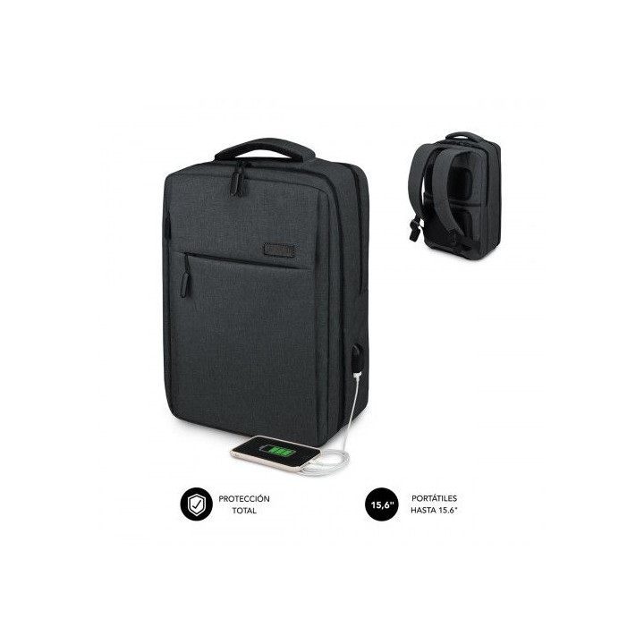 subblim mochila traveller air padding 15.6 grey