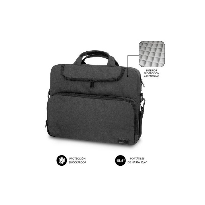 air padding laptop bag 15,6 dark grey