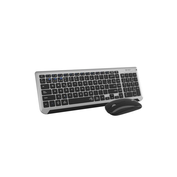 subblim teclado con raton bluetooth + 2.4g combo dual prestige extendido gris/negro