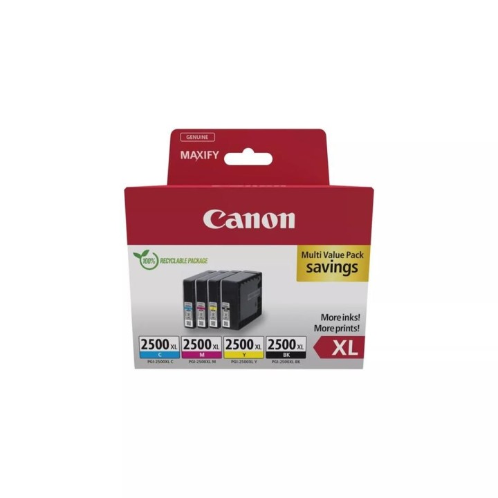 canon multipack canon pgi - 2500xl bk -  c -  m -  y