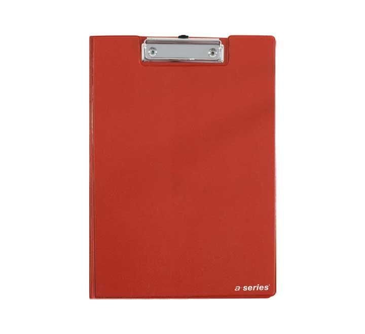soporte con clip a-series a4 solapa rojo