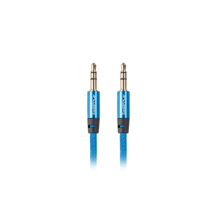 lanberg cable minijack lanberg 3.5mm m - m 3 pin 3m premium azul