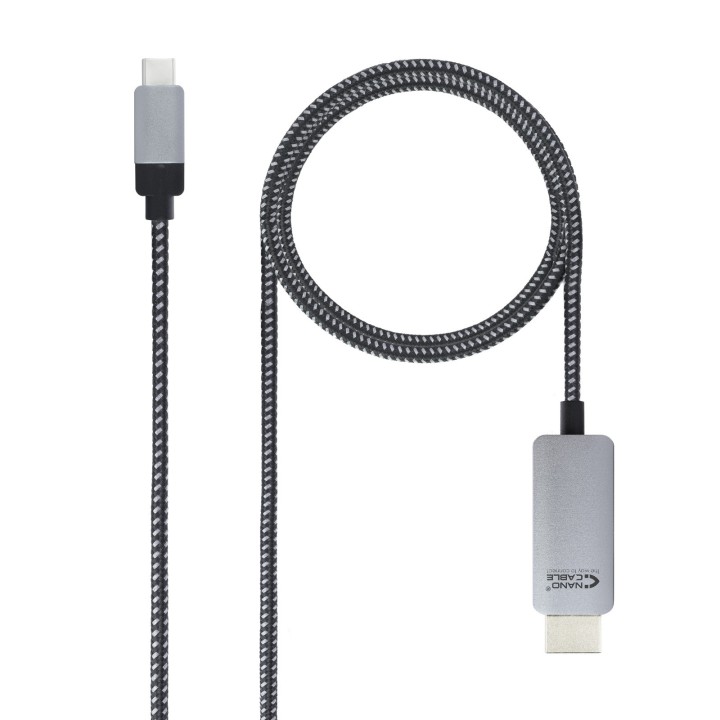 nanocable cable nanocable conversor usb tipo c a hdmi usb tipo c - mhdmi - m negro 1.8 m