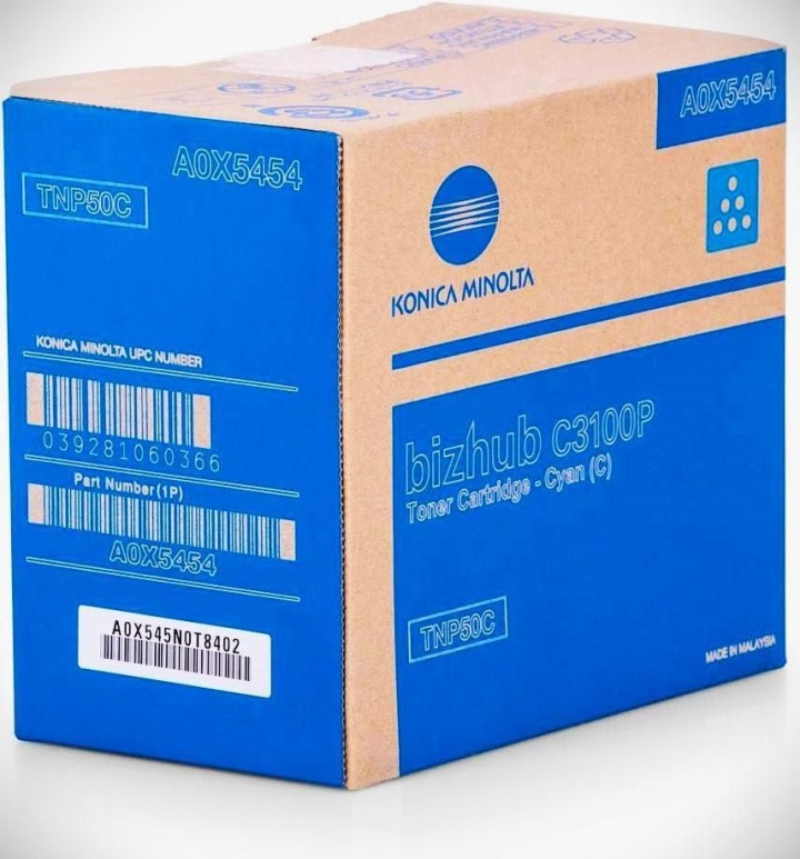 toner konica minolta original tnp50c cian