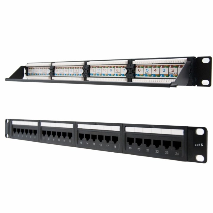 nanocable panel parcheo 24p cat.6 utp 191u dual