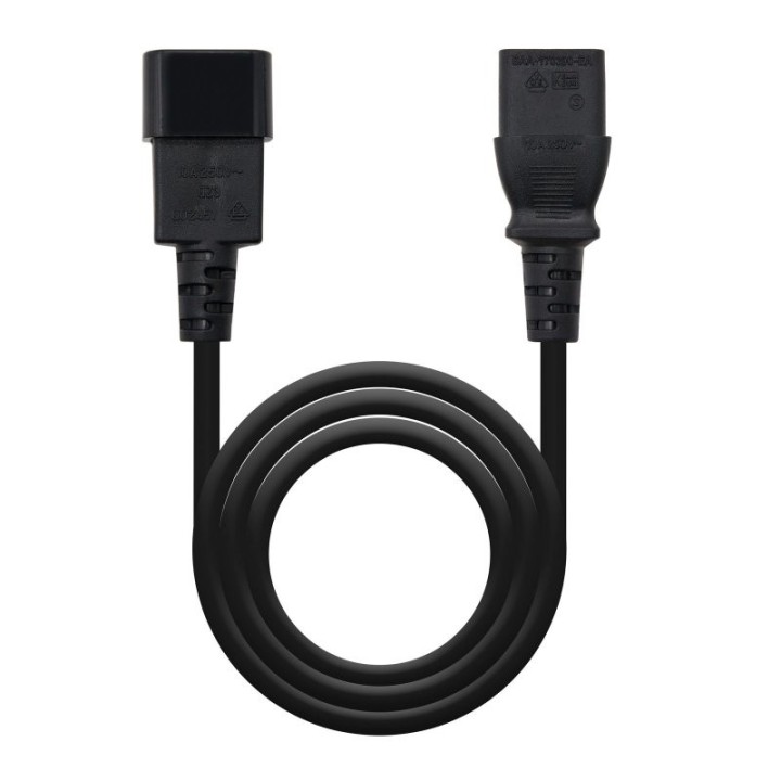 nanocable cable alimentacion cpu, c13/h-c14/m, 3.m