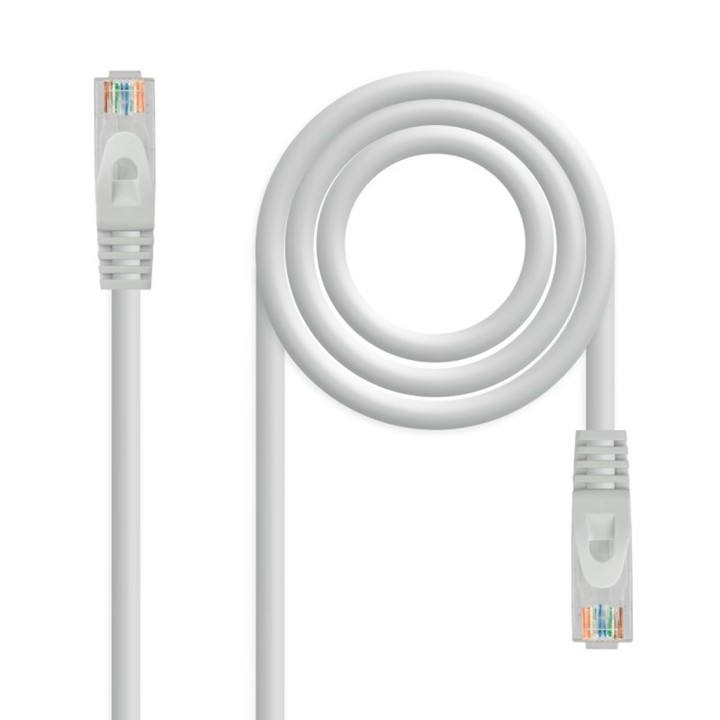 nanocable latiguillo cable red lszh - utp cat.6a rj45 nanocable 0.5m gris