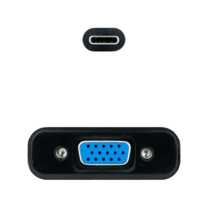 nanocable conversor usb-c/m a vga/h negro 10cm