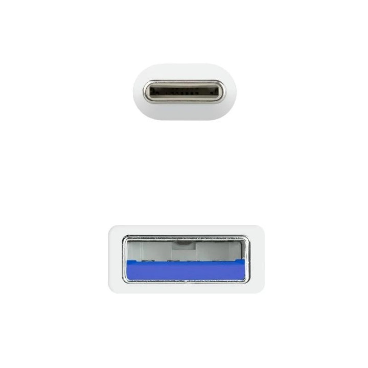 nanocable cable usb 3.1 gen2 usb-c/a 2 m blanco