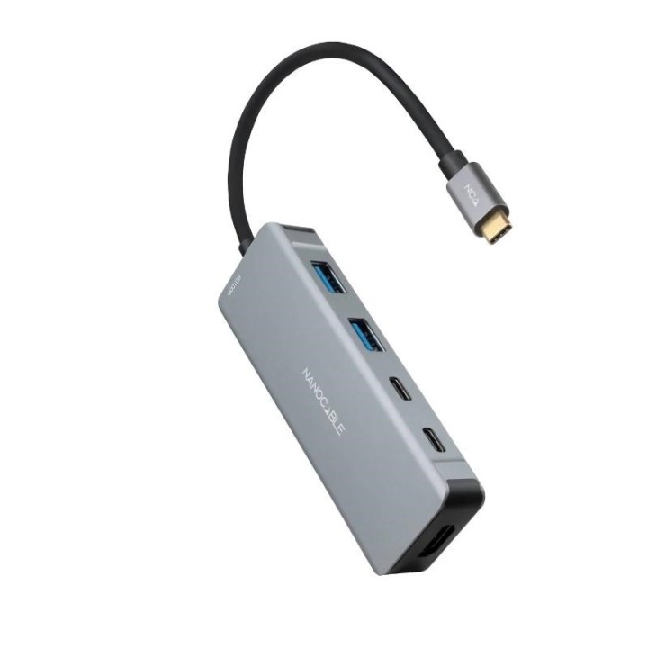 nanocable hub usb-c 2xusb-a+2xusb-c+hdmi+usb-c pd