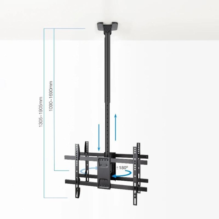 tooq lpce2286tsli-xl-b soporte techo 2 tv 43-86