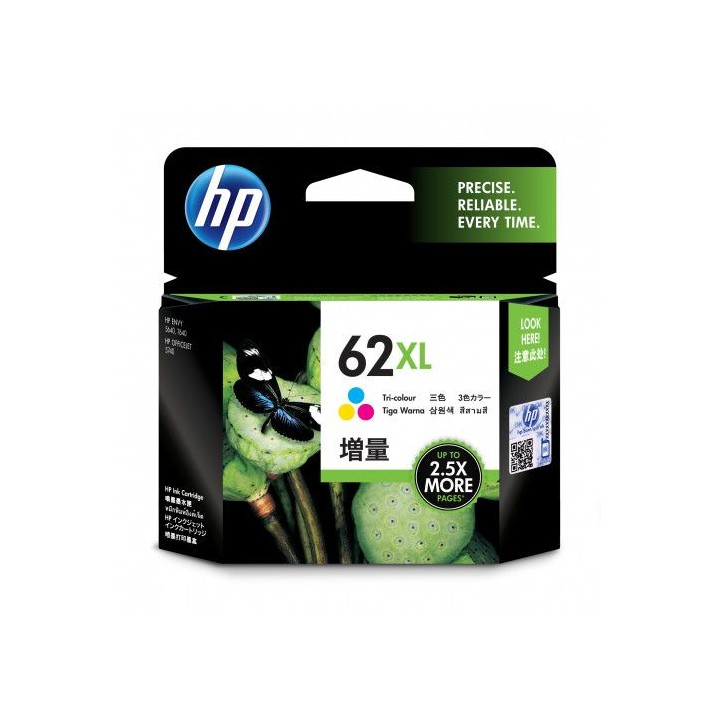 hp 62xl cartucho de tinta hp62xl tricolor (c2p07ae)