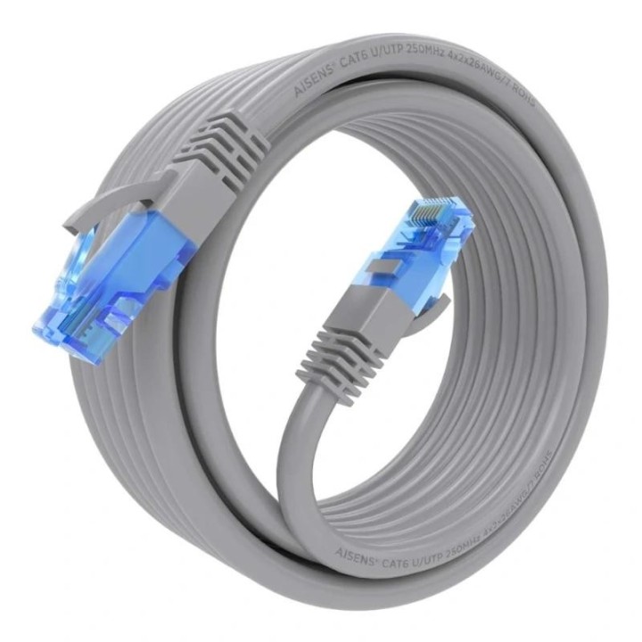 aisens cable rj45 cat.6 utp awg26 cca gris 5.0m