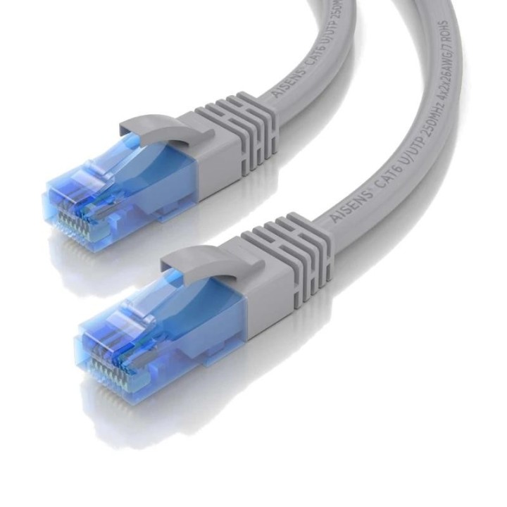 aisens cable rj45 cat.6 utp awg26 cca gris 7.5m