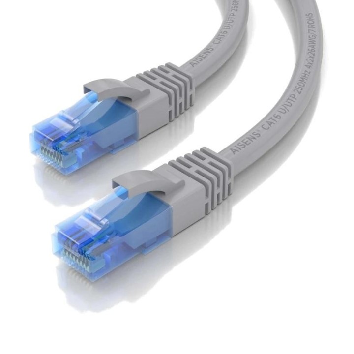 aisens cable rj45 cat.6 utp awg26 cca gris 10m