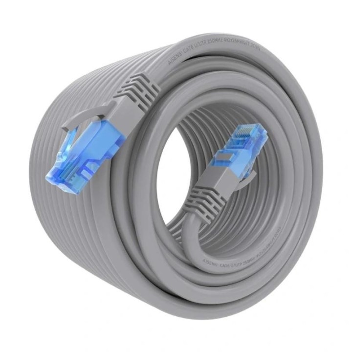 aisens cable rj45 cat.6 utp awg26 cca gris 15m